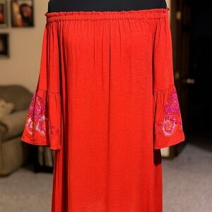 Fall off shoulder dress